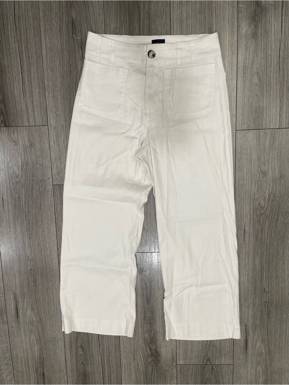 Maeve The Colette Linen Blend Casual Cropped Wide Leg Pant Size 27